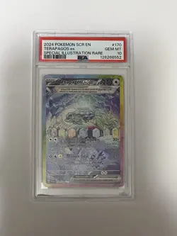 Pokemon TCG Terapagos EX Stellar Crown 170/142 Special Illustration Rare, PSA 10 - Image 1