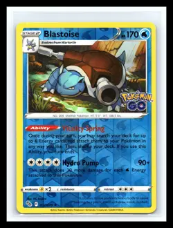 💥 Blastoise 2022 Pokemon Sword & Shield - Pokemon Go Reverse Holo # 017/078 - Image 1