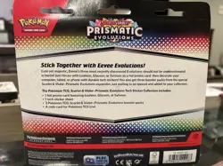 Pokemon TCG Prismatic Evolutions 3-Pack Blister Tech Sticker Collection Slyveon - Image 4