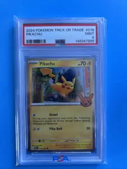 2024 Pokemon Trick Or Trade PIKACHU #018 PSA 9 - Image 1