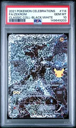 SEQUENTIAL PSA 10 RESHIRAM 113 ZEKROM 114 CELEBRATIONS POKEMON GEM MINT - Image 4