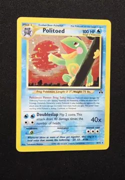 Politoed 8/75 Holo Rare WoTC Neo Discovery 2001 Pokemon Wizards Of The Coast TCG - Image 1