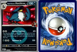 TEAM ROCKET'S HONCHKROW ENERGY SYMBOL PATTERN 127/217 ASCENDED HEROES POKEMON NM - Image 3