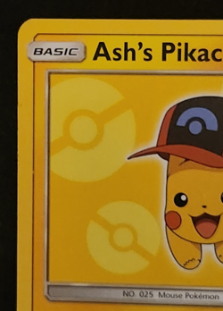 2017 Pokemon SM Black Star Promos Ash's Pikachu #SM111 EX-NM - Image 2