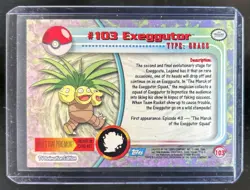 1999 Topps Pokemon TV Animation Edition Exeggutor Blue Topps #103 - Image 2