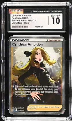 2022 Pokemon Brilliant Stars - Cynthia's Ambition #169/172 CGC 10 Gem Mint - Image 2