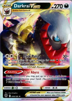 DARKRAI VSTAR 099/189 HOLO VSTAR RARE ASTRAL RADIANCE POKEMON NM/M - Image 1