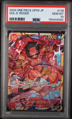 2024 One Piece Op09 Jp #118 Gol D Rodger SEC PSA 10 - Image 1