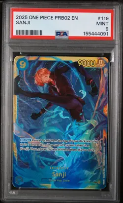 One Piece 2025 Prb02 EN Sanji #119 Sec PSA 9 - Image 1