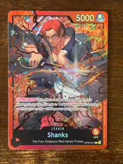 Shanks OP09-001 Leader - One Piece TCG - Starter Deck 23 Foil Near-Mint English - Image 2