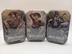 One Piece Vol.2 Mini Tins Set Of 3 English Sealed-Monkey D Luffy/Sabo/Ace - Image 1