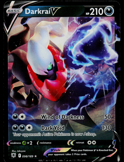 Darkrai V 098/189 Ultra Rare SWSH10: Astral Radiance Pokemon Card (NM) - Image 1