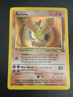 MOLTRES Pokemon Card - WOTC - Unlimited - Fossil - 12/62 - HOLO - NM (A) - Image 4