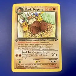 Dark Dugtrio 23/82 1st Edition Team Rocket Non Holo Pokemon Card - NM/MINT - Image 1