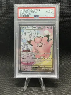 Pokemon Journey Together Lillie's Clefairy EX Holo TCG Card 173/159 PSA 10 - Image 1