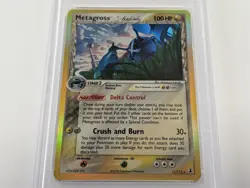 PSA 7 Metagross Holo 11/113 EX Delta Species 2005 Pokemon Card Lightning Metal - Image 3