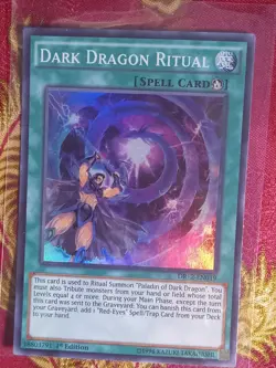 FOIL Dark Dragon Ritual DRL2-EN019 Super Rare 1st Edition Near Mint Yugioh Card - Image 1