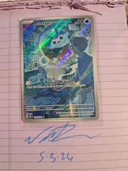 Pokemon Mantyke Paradox Rift 189/182 Illustration Rare Basic 30 HP English Card - Image 1