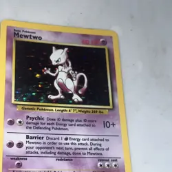 Pokemon Card Base Set Rare Holo Mewtwo 10/102 NM/LP - Image 3
