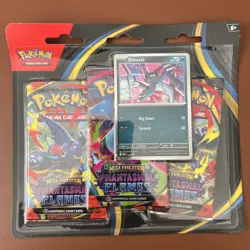 Pokemon: Phantasmal Flames 3 Booster Packs & Sneasel Promo Card - Sealed Blister - Image 1