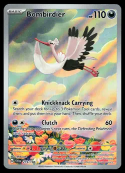 Bombirdier 219/198 Scarlet & Violet Base Set Illustration Rare Holo Pokemon Card - Image 1