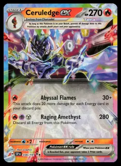 Ceruledge ex 036/191 SV08: Surging Sparks Holo Pokemon Card - Image 1