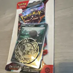 Pokemon TCG Obsidian Flames Booster Pack Wooper Promo Card Coin English - Image 3