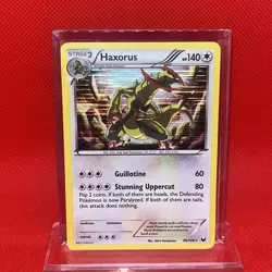 2012 Pokemon TCG BW Dark Explorers Holo Rare Card Haxorus 89/108 - Image 1