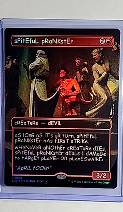 2024 MTG Magic the Gathering Secret Lair April Fools Foil sPitEfuL pRaNKstEr LP - Image 1
