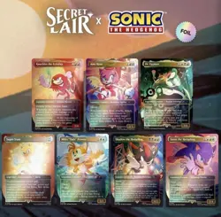 MTG Secret Lair x Sonic the Hedgehog Friends & Foes Rainbow Foil Edition Magic - Image 1