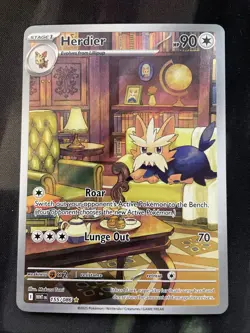 Herdier 155/086 Sv: White Flare Holo Illustration Rare Pokemon Card Normal Type - Image 1