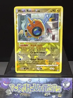 Pokemon Card Wash Rotom RT5 Rising Rivals Rare Cracked Ice Reverse Holo LP - Image 1