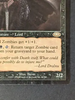 MTG - 1x Lord of the Undead - Planeshift LP - Vintage - Rare Magic The Gathering - Image 3