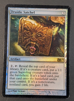 MTG - 1x Druidic Satchel - Magic Core Set 2012 - LP - Foil Rare - M12 - #207 - Image 1