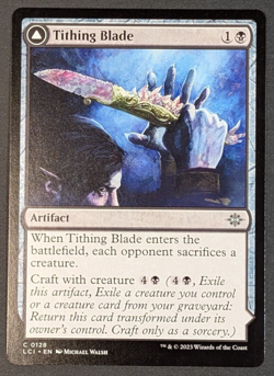 MTG - 1x Tithing Blade - Lost Caverns of Ixalan - NM - Foil - Rare - Magic 2023 - Image 1