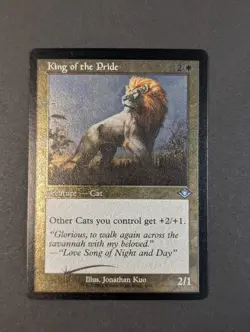 MTG - 1x King of the Pride - Modern Horizons - Retro Frame Etched Foil Promo NM - Image 5