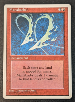 MTG - 1x Manabarbs - Core Set Fourth (4th) Edition - NM/LP - Vintage Red - Magic - Image 1