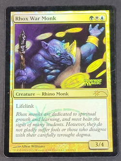 MTG - Rhox War Monk - FNM Promo Foil - LP/NM - Magic The Gathering - 2011 Rare - Image 1