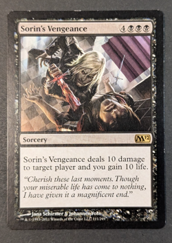 MTG - 1x Sorin's Vengeance - Magic Core Set 2012 - Rare Magic The Gathering #111 - Image 1