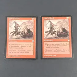 MTG - 2x Heat of Battle - Stronghold - LP/MP- Vintage - Magic The Gathering 1998 - Image 2