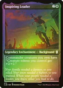 Inspiring Leader (Foil Etched) - Commander Legends: Battle for Baldur's Gate MTG - Image 1