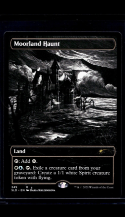 2021 MTG Magic the Gathering SLD Secret Lair Drop #349 Moorland Haunt Land WOTC - Image 1