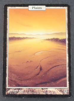 MTG - Plains (136) - Unhinged - Full Art - Light Play - LP - Magic The Gathering - Image 1