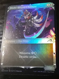 Blade Blizzard Kitsune Showcase FOIL , Kamigawa Neon D, NM ,MTG,FREE SHIPPING - Image 2
