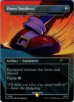 Power Sneakers - Lightning Greaves Rainbow Foil R Secret Lair Drop 2099 NM - Image 1