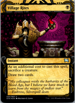 Village Rites (Foil Etched) Strixhaven: Mystical Archives NM Foil - Image 1