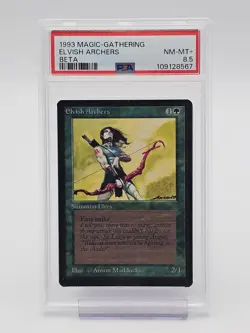 ELVISH ARCHERS 1993 MAGC THE GATHERING BETA PSA 8.5 Q7056 - Image 1