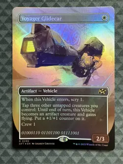 MTG Voyager Glidecar #0299 Foil Borderless Rare Aetherdrift (DFT) - Image 2