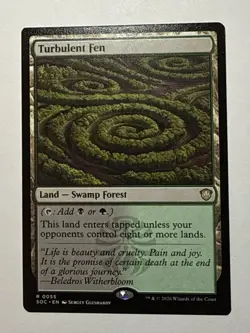 Turbulent Fen MTG R 55 Commander: Secrets of Strixhaven SOC NM - Image 1