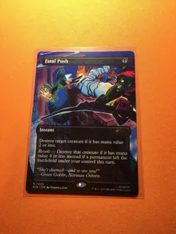 MTG Magic The Gathering Fatal Push SLD 7020 Rare Secret Lair Borderless - Image 1